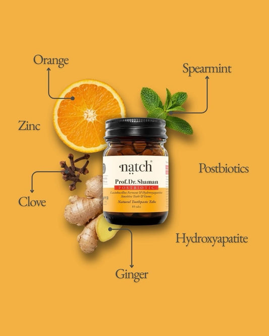 Prof. Dr. Shaman - Tannkremstöflur með Postbiotics og Hydroxyapatite