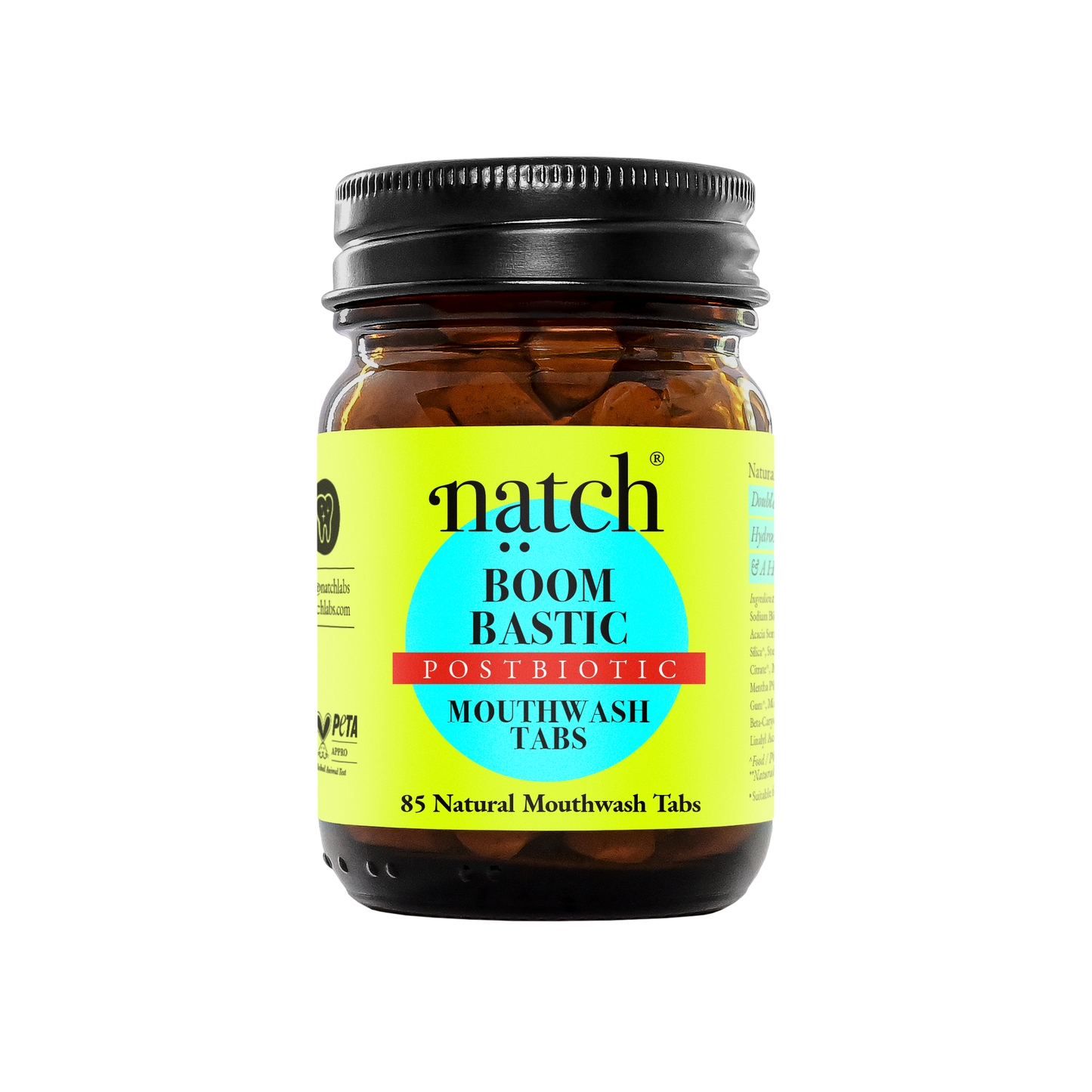 Boombastic - Munnskolstöflur með postbiotics og hydroxyapatite