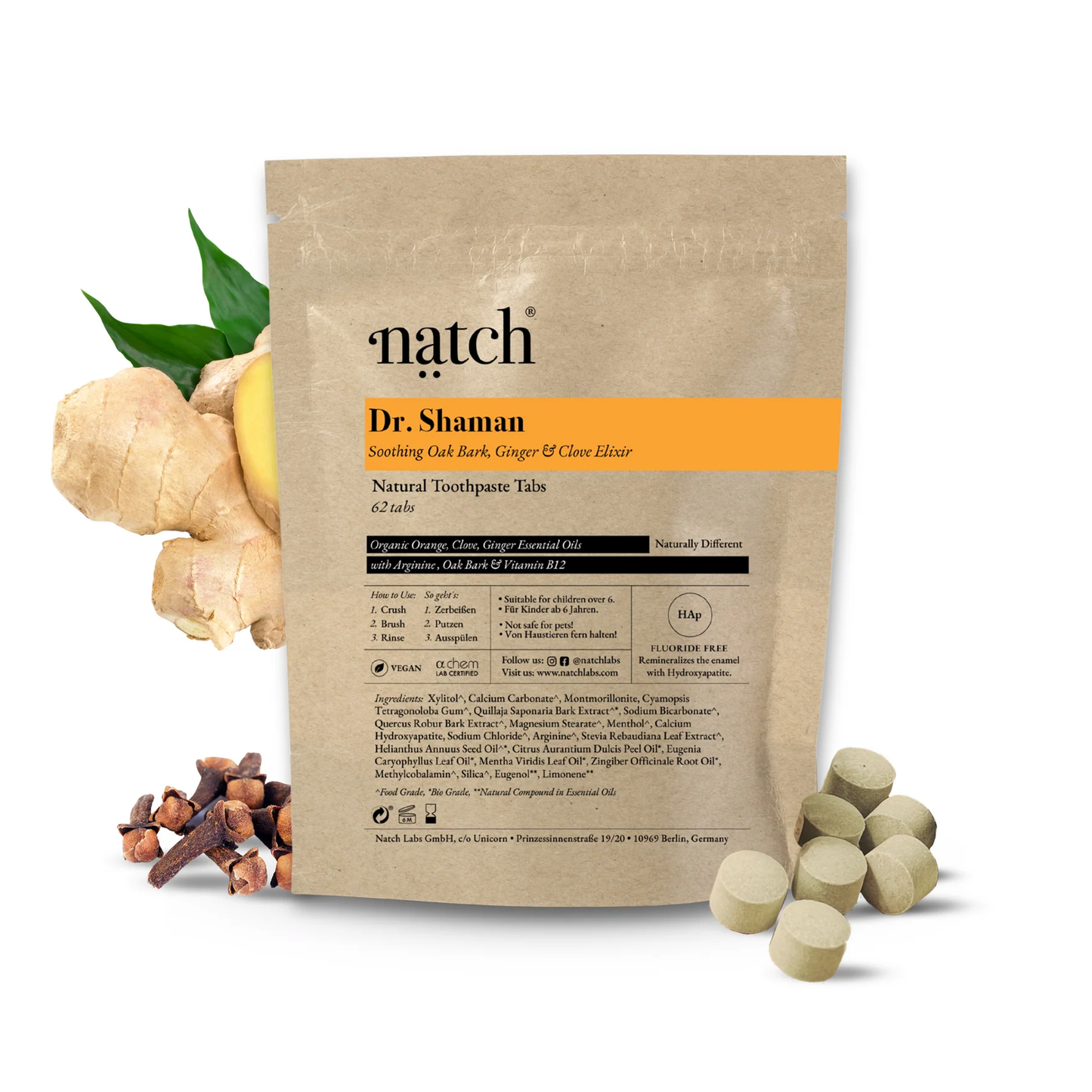 Dr. Shaman - Tannkremstöflur með Hydroxyapatite