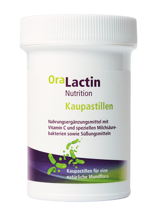 Góðgerlar: OraLactin tyggitöflur með C-vítamíni og góðgerlum