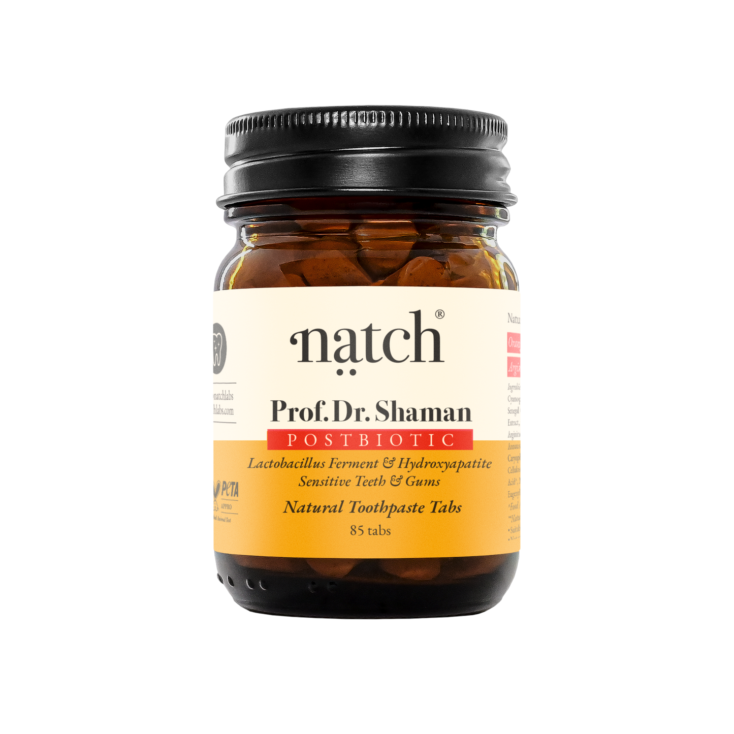 Prof. Dr. Shaman - Tannkremstöflur með Postbiotics og Hydroxyapatite