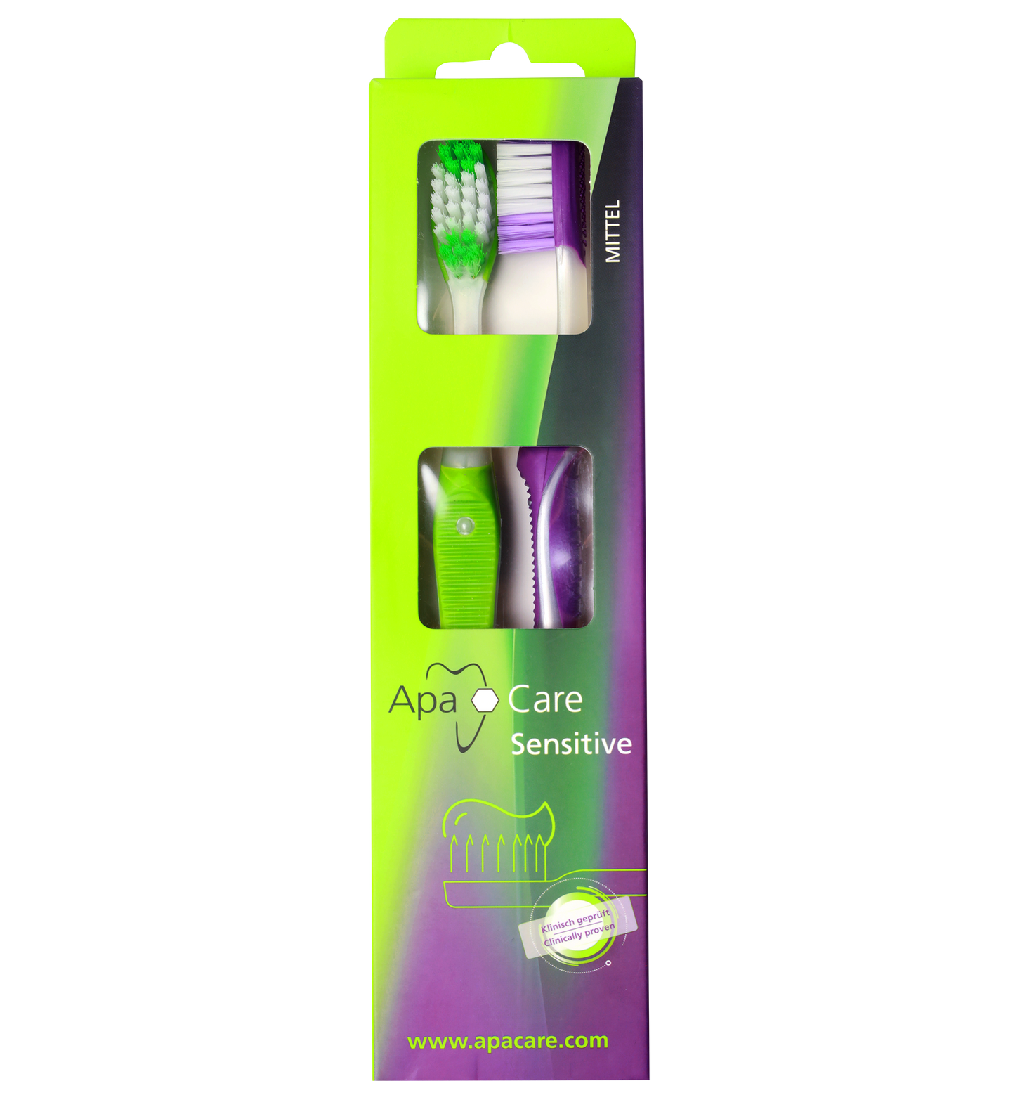 ApaCare Sensitive Tannburstar (2 stk.)